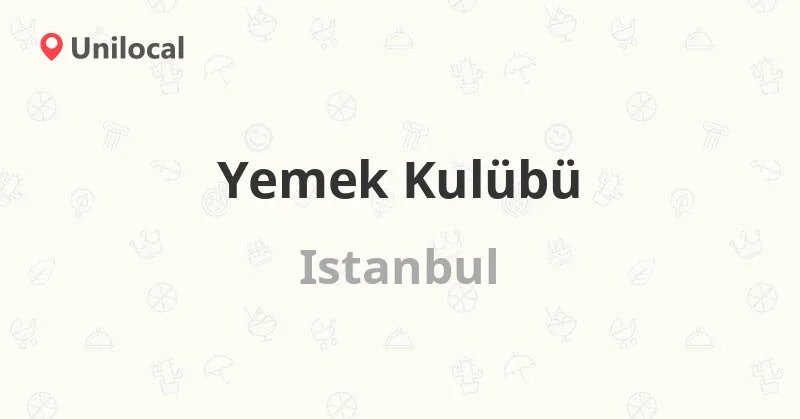 Yemek Kulübü, Beyoğlu, İstanbul