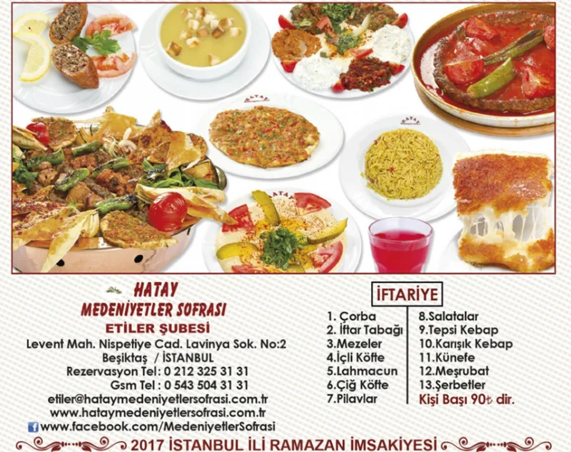 Hatay Medeniyetler Sofrasi, Beyoğlu, İstanbul — Restoran