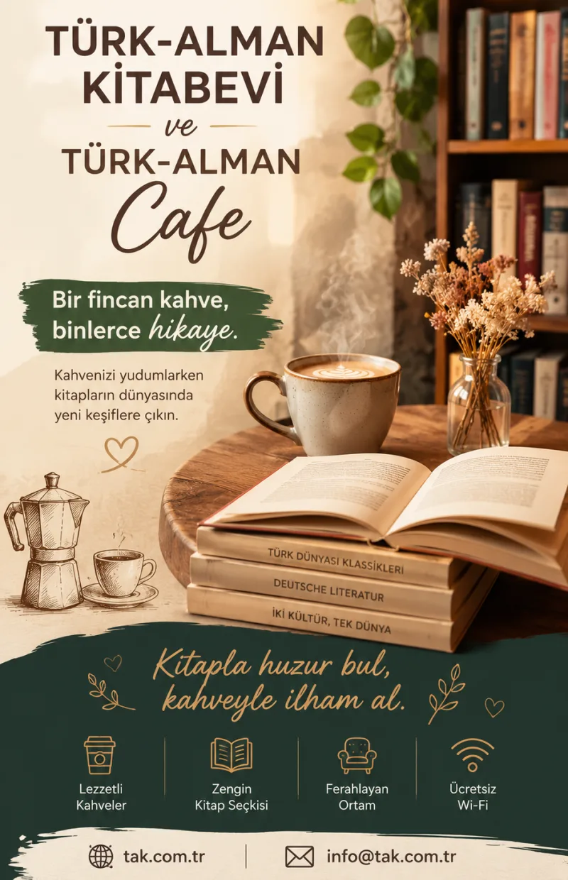Türk Alman Kitabevi Cafe, Beyoğlu, İstanbul — Kafe ve Pastane