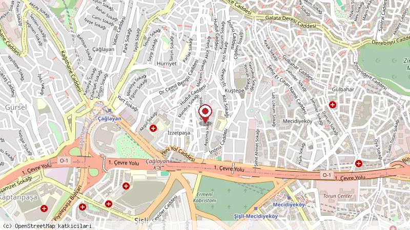 Ag Şişli Hotel konumunu gösteren harita