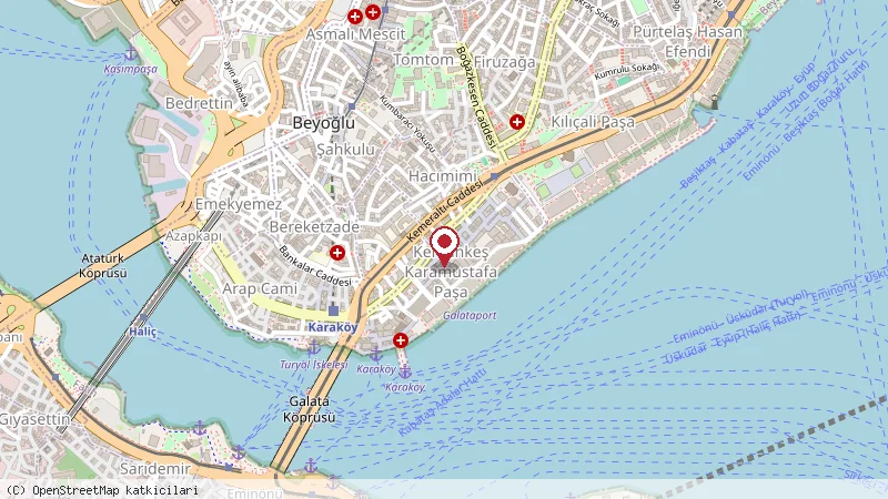 Anthony Karaköy konumunu gösteren harita