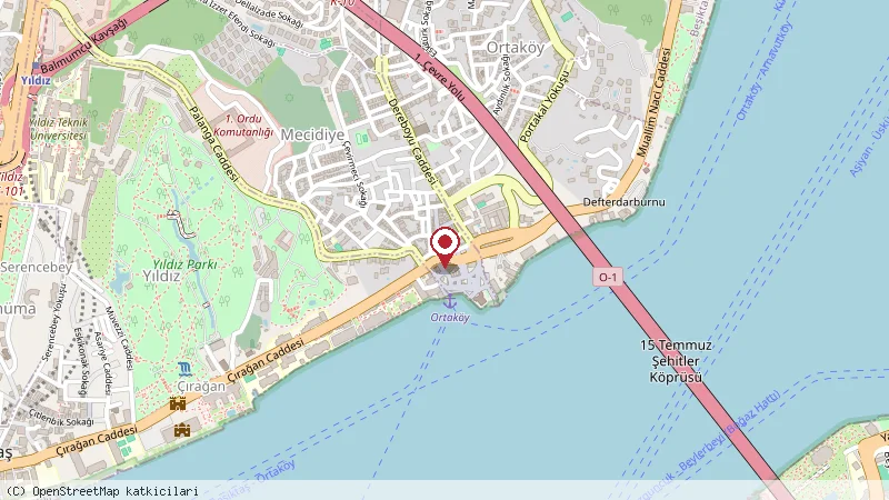 Dilens Bosphorus Hotel konumunu gösteren harita