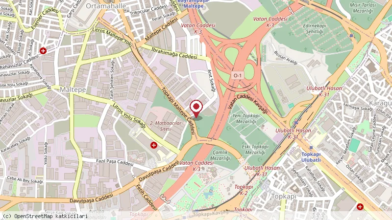 DoubleTree by Hilton Istanbul Topkapi konumunu gösteren harita