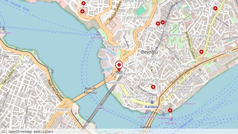 Galata Dream Hotel konumunu gösteren harita