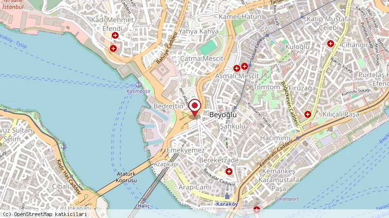 Galata İstanbul hotel konumunu gösteren harita