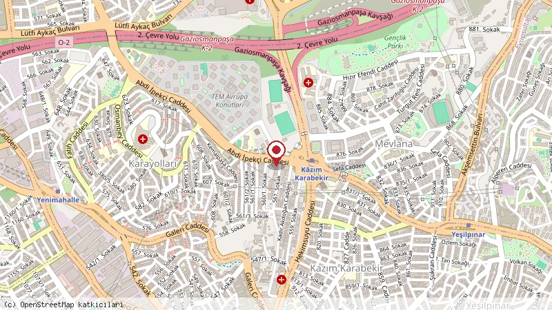 Gaziosmanpaşa Belediyesi Su Kemeri Sosyal Tesisleri konumunu gösteren harita