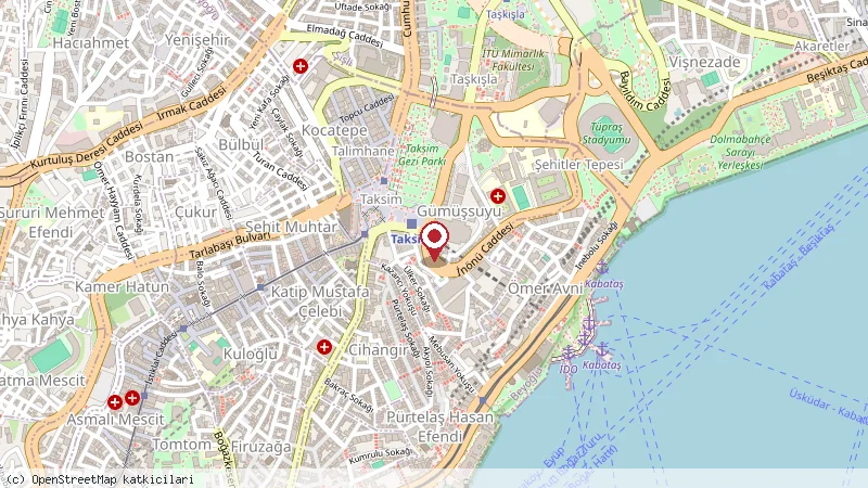 Gezi İstanbul Cafe konumunu gösteren harita