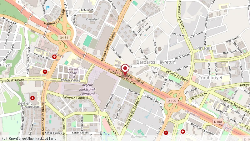 Hilton Garden Inn Istanbul Beylikduzu konumunu gösteren harita
