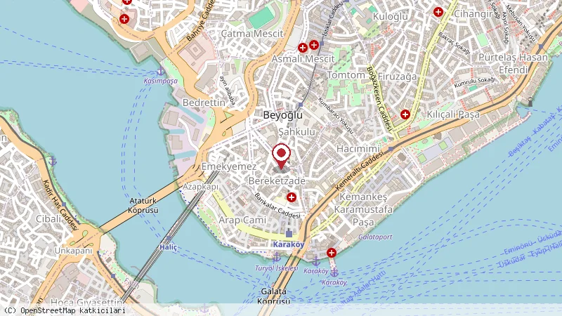 Hotel Des Arts Galata konumunu gösteren harita