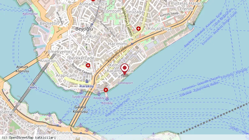 JW Marriott Istanbul Bosphorus konumunu gösteren harita