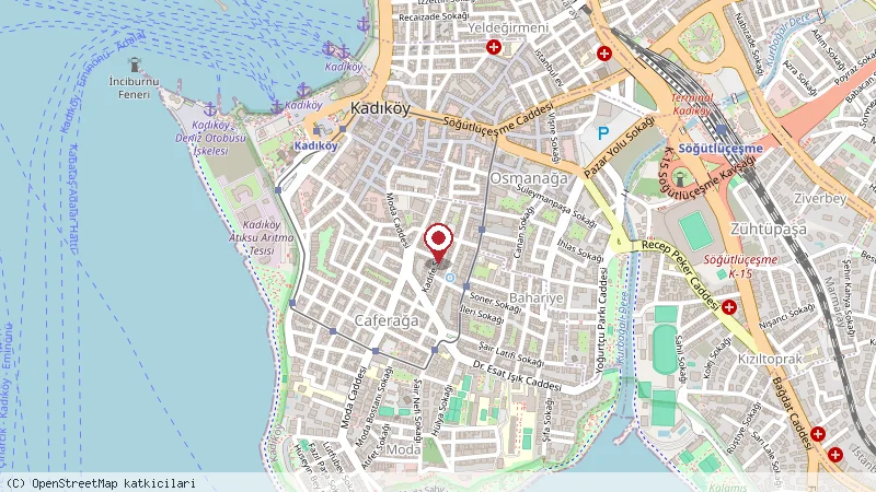 Kadife konumunu gösteren harita