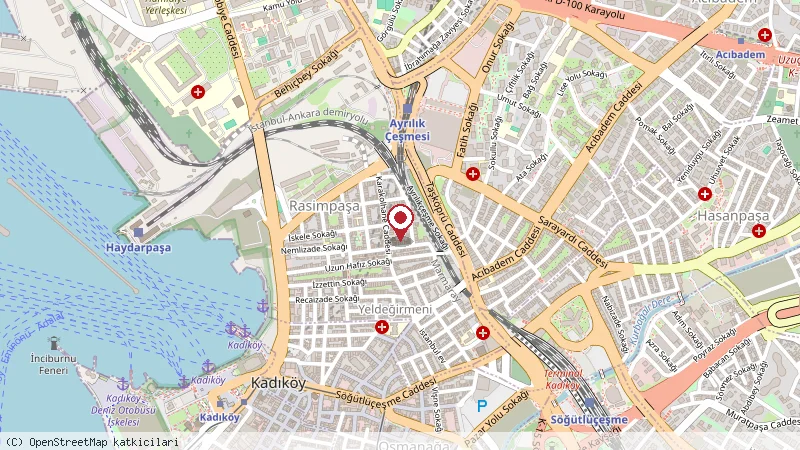 Kalkedon Hostel konumunu gösteren harita