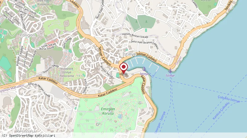 Kök Café Lounge konumunu gösteren harita