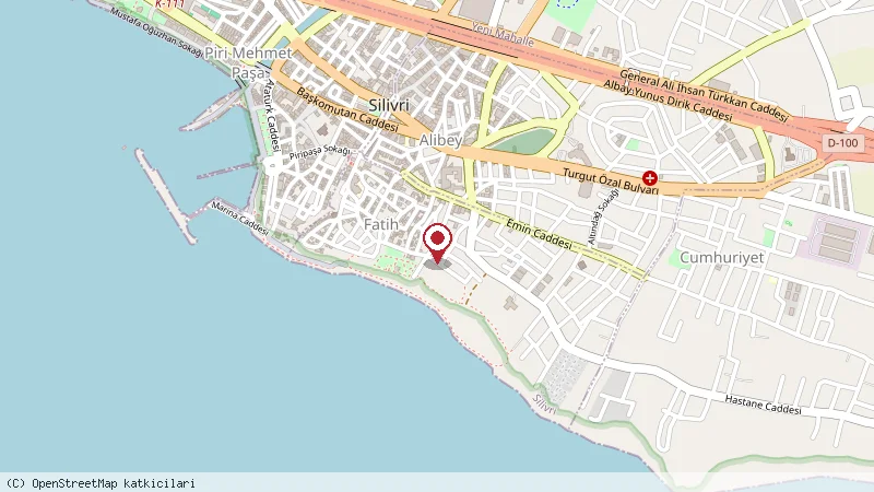 Marina Pansiyon Silivri konumunu gösteren harita