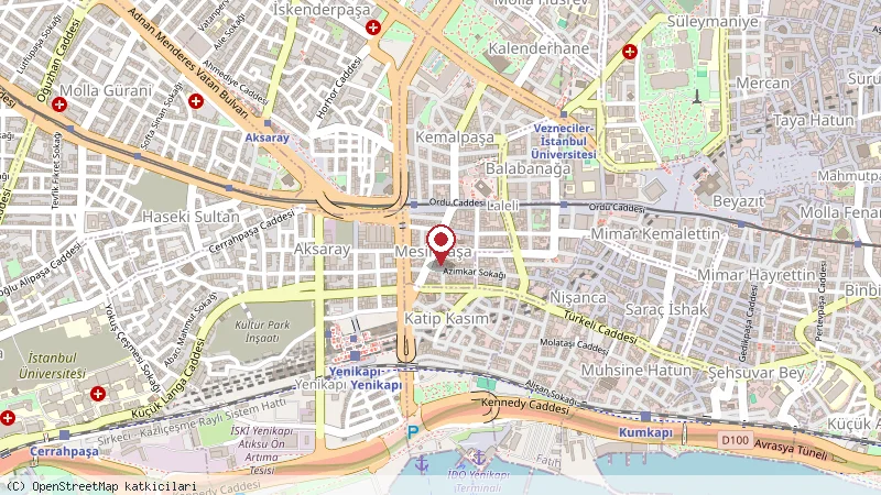 Nobel Hotel konumunu gösteren harita