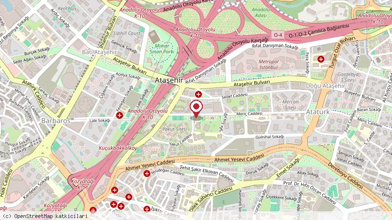 Radisson Blu Hotel Istanbul Asia konumunu gösteren harita