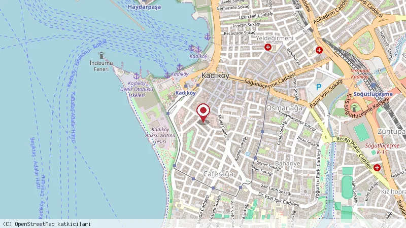Redstone Hotel konumunu gösteren harita