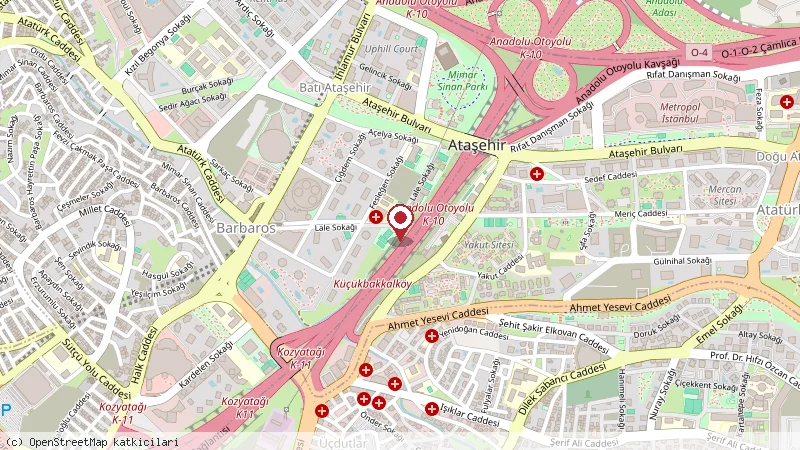 Saje Lounge Ataşehir konumunu gösteren harita