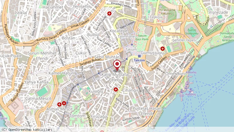 Taksim Triada Hotel konumunu gösteren harita