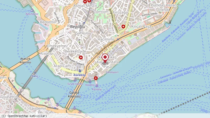 Triada Hotel Karaköy konumunu gösteren harita